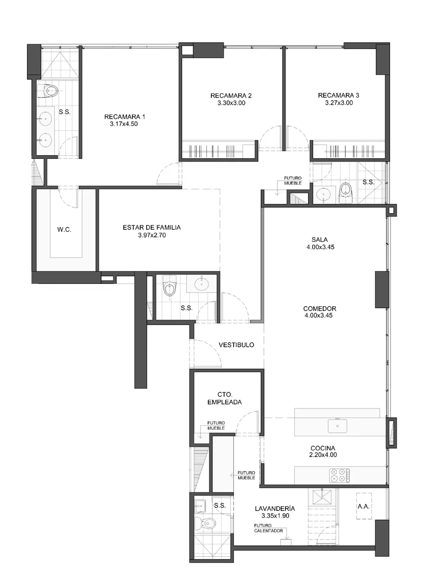Plano del modelo SMARTXY — 151 m²