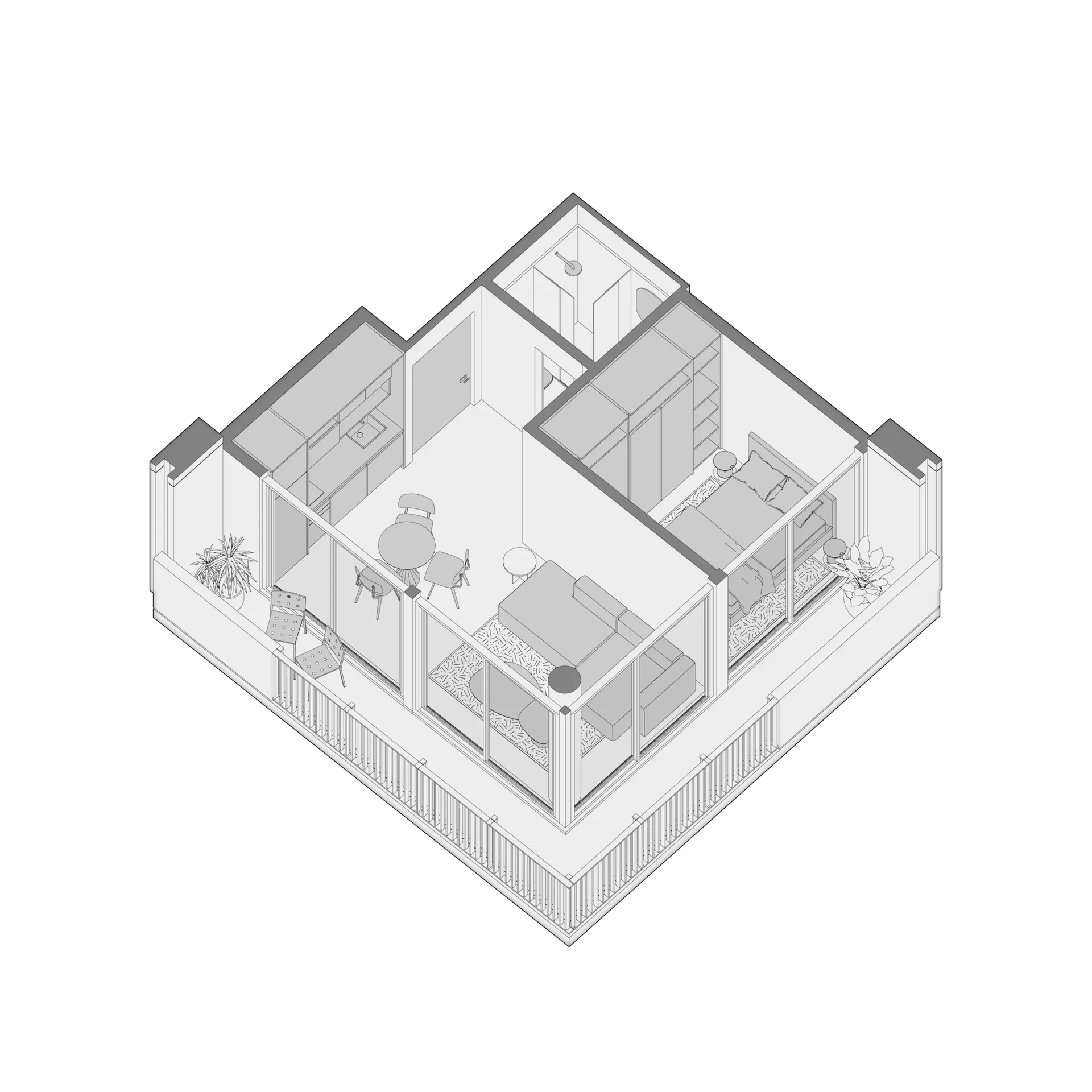 Planta del apartamento Tipo G